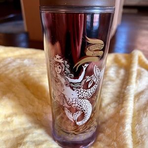 Starbucks 2011 Gold Mermaid Siren Split Tail Tumbler